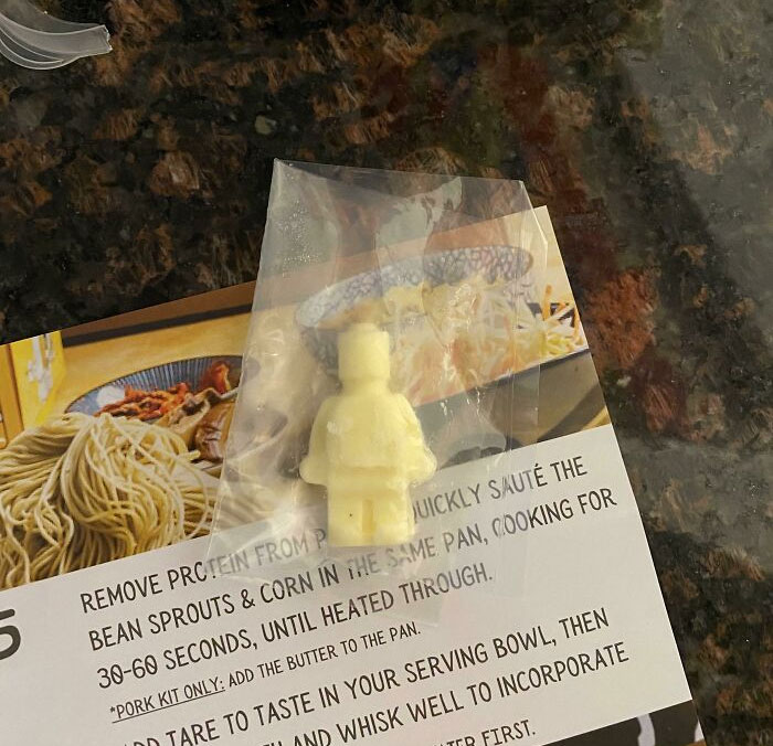 Our Ramen Kit Came With A LEGO Man Butter