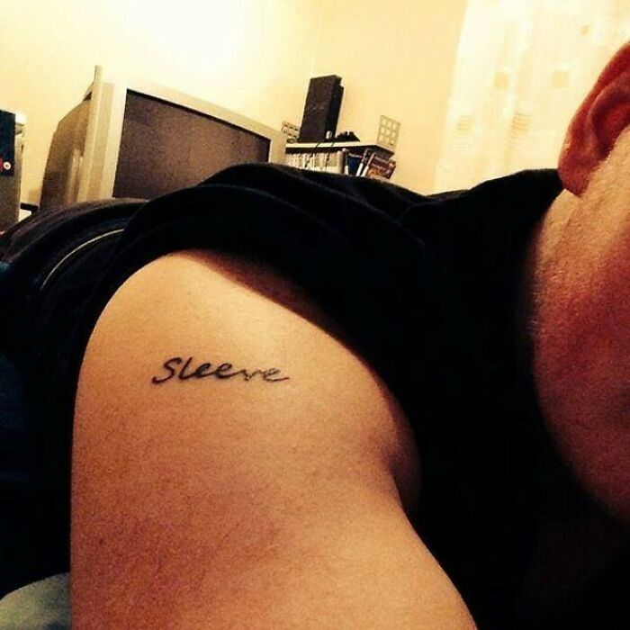 Arm with "Sleeve" tattoo, an example of tattoo fails.