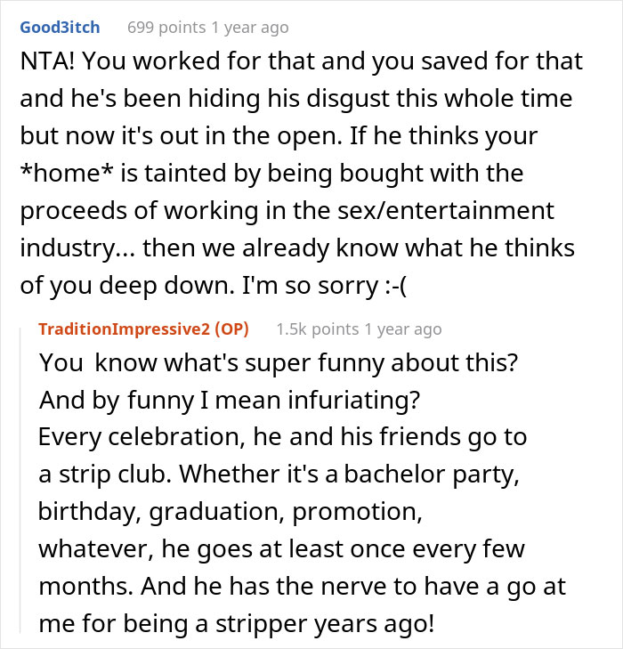 "He Didn't Want To Live In A Flat That Was Bought With &lsquo;Stripper Money&rsquo;": Woman Won't Sell Her Flat, Relationship Drama Ensues