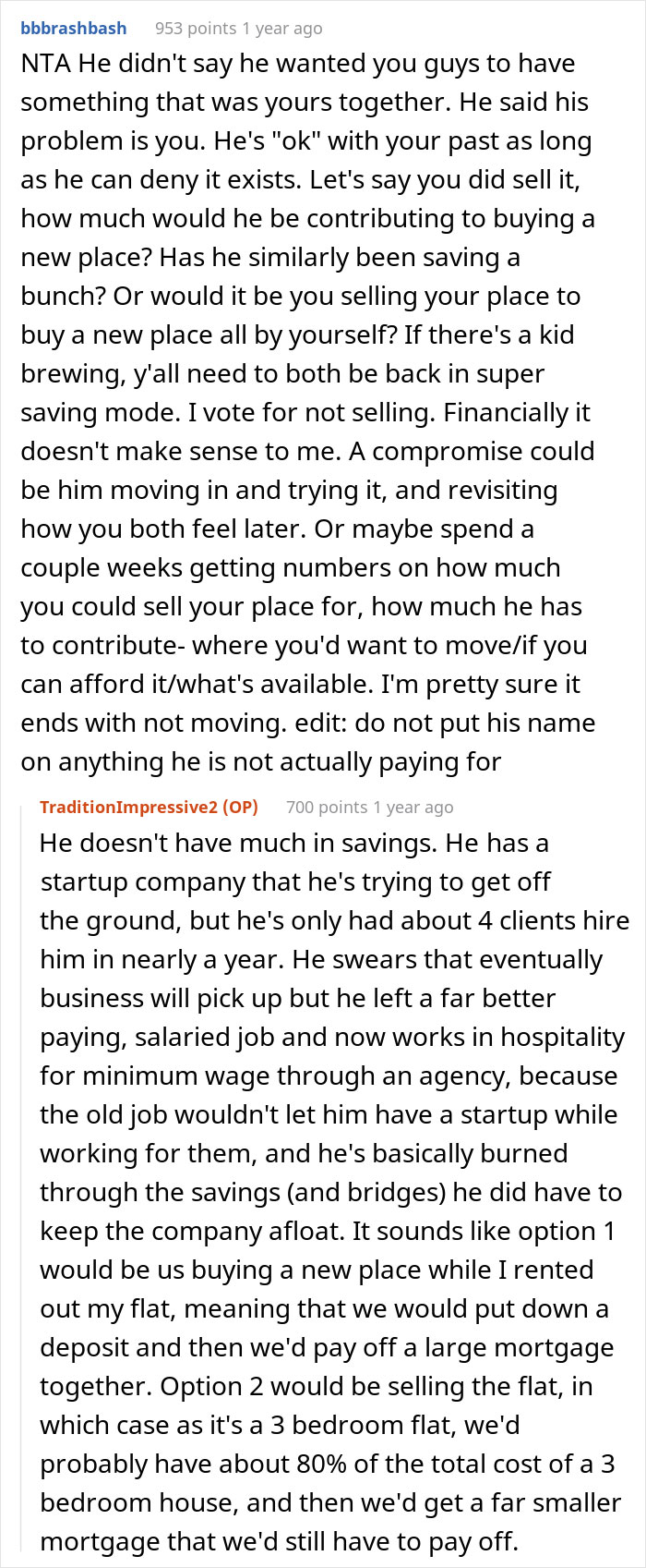 "He Didn't Want To Live In A Flat That Was Bought With &lsquo;Stripper Money&rsquo;": Woman Won't Sell Her Flat, Relationship Drama Ensues