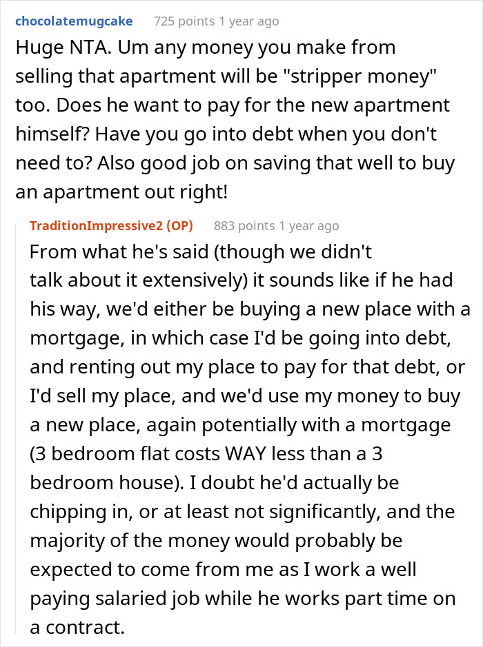 "He Didn't Want To Live In A Flat That Was Bought With &lsquo;Stripper Money&rsquo;": Woman Won't Sell Her Flat, Relationship Drama Ensues