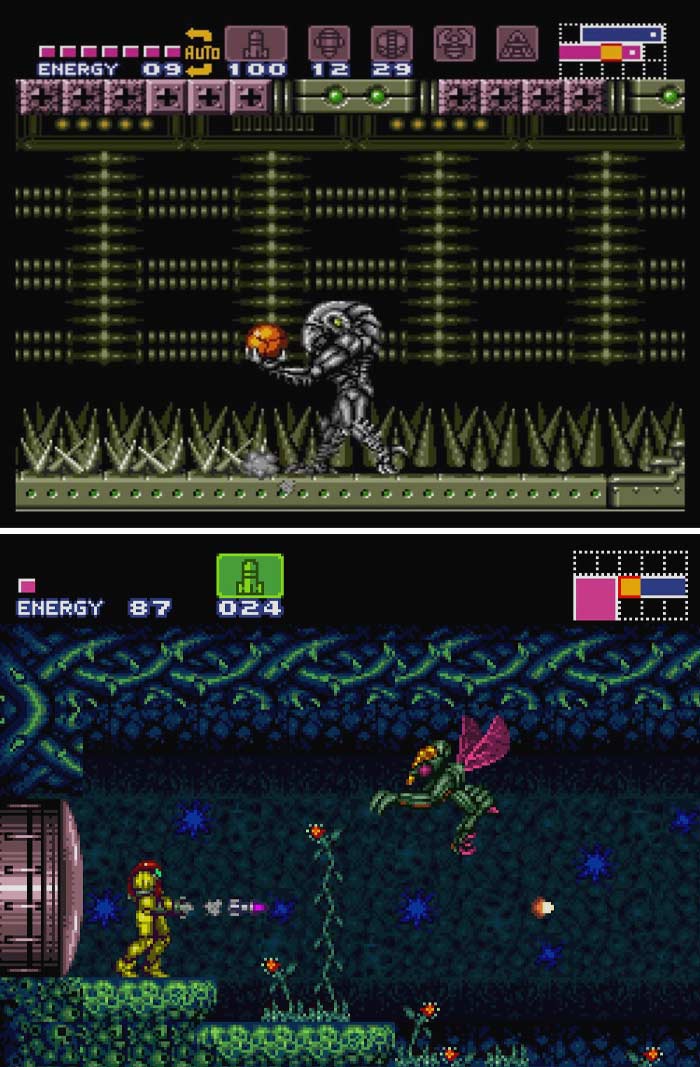 Retro video games screenshot featuring a classic side-scrolling action scene.