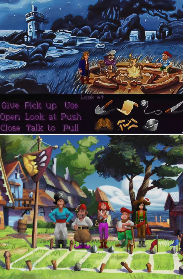 Retro video games featuring pirates and adventure scenes evoke nostalgia for the good old days.