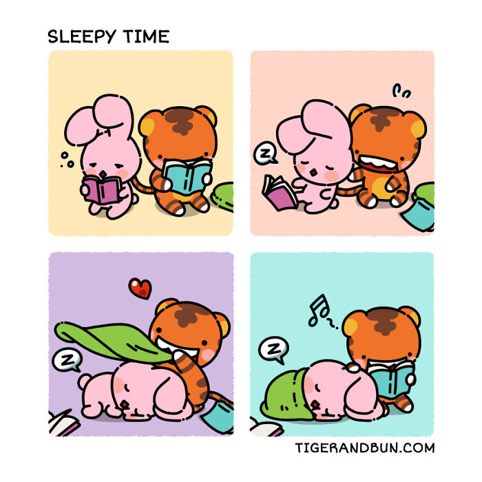 25 Adorable Comics I Created About A Tiger And A Bunny And Their Day-To-Day