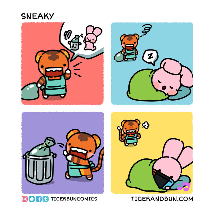 25 Adorable Comics I Created About A Tiger And A Bunny And Their Day-To-Day