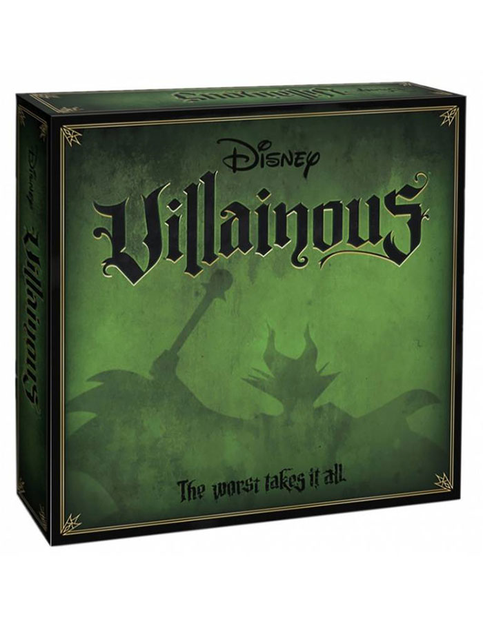 Disney Villainous strategy board game box with dark green design, ideal for long cozy evenings of gameplay.