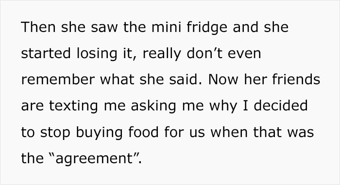 Student Has Had Enough Of Financially-Struggling Roommate Eating All Of Her Food, Buys A Mini Fridge For Her Room Only, Drama Ensues - 14