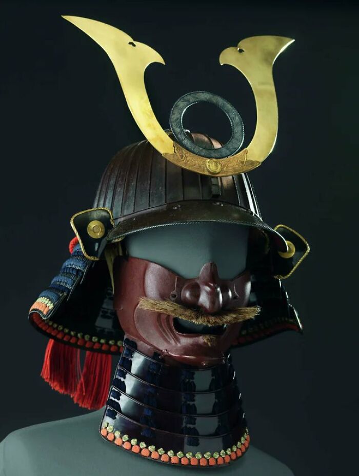 Helmet And Mask With Gilded Crest. Japan, Edo Period, 17th-18th Century