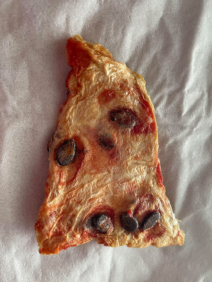 Dried Watermelon Looks Like Pizza