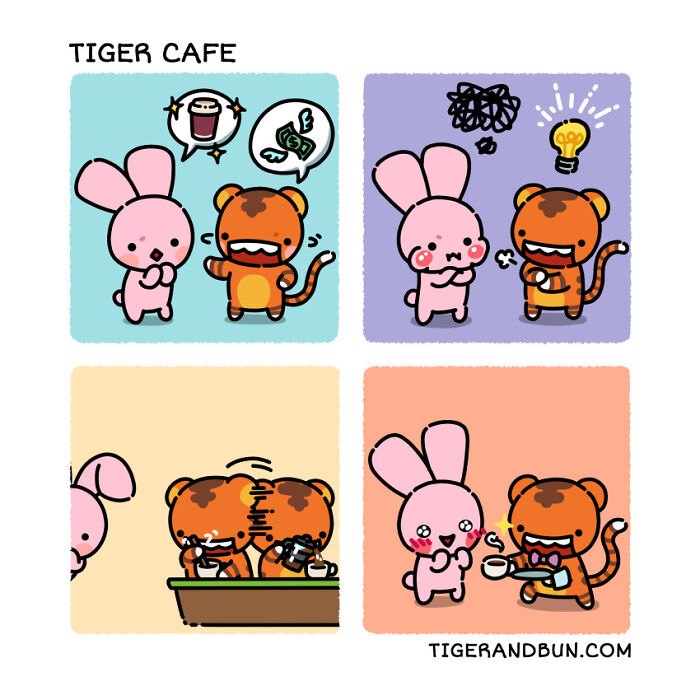 25 Adorable Comics I Created About A Tiger And A Bunny And Their Day-To-Day