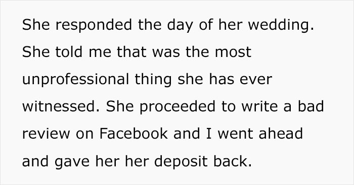 People Side With Wedding Photographer Who Canceled On Bride The Night Before Her Big Day People Side With Wedding Photographer Who Canceled On Bride The Night Before Her Big Day