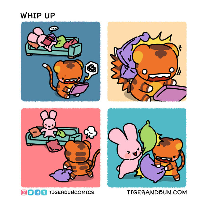 25 Adorable Comics I Created About A Tiger And A Bunny And Their Day-To-Day