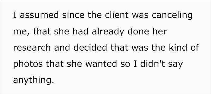 Bride Cancels Photographer For $3200 Because She Found Someone For $50, Regrets Her Decision And Asks Them To Do A Photoshoot For Free - 5