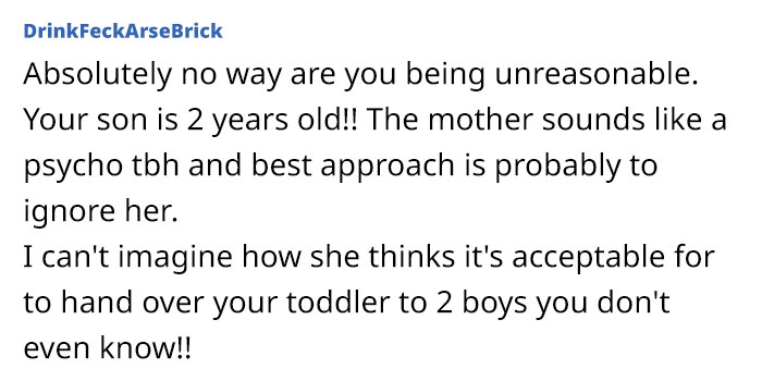 Mother Says "No" When Two Neighbor Boys Ask If They Can Hang Out With Her 2-Year-Old Son, Their Mom Comes Banging At Her Door Mother Says "No" When Two Neighbor Boys Ask If They Can Hang Out With Her 2-Year-Old Son, Their Mom Comes Banging At Her Door