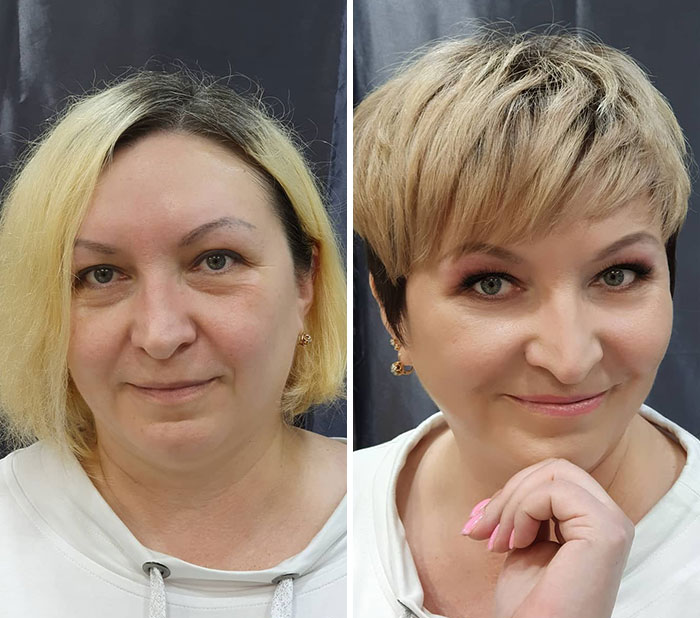 A Makeup Artist And Hairstylist Post 30 Before-And-After Shots Of Clients Who Told Them To “Do Something” (New Pics)