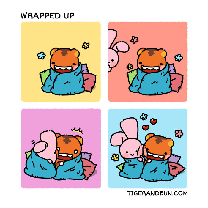 25 Adorable Comics I Created About A Tiger And A Bunny And Their Day-To-Day