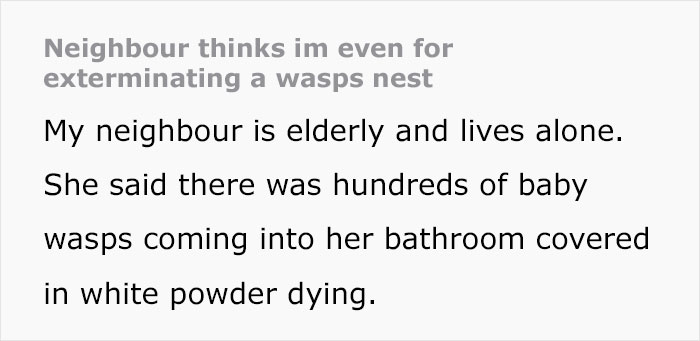 Neighbor Calls This Mom "Evil" For Asking Pest Control To Remove A Wasp Nest To Protect Her 5 Y.O. Kid, She Wonders If She's A Jerk For Doing So
