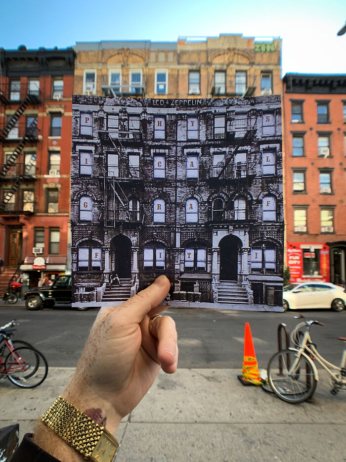 LED Zeppelin's Cover For Their 1975 Album Physical Graffiti. Cover Art Designed By Peter Corriston. Original Photo By Elliot Erwitt