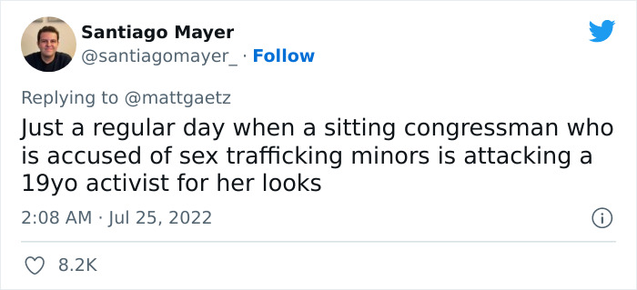 This 19 Y.O. Woman Who Gets Publicly Shamed By Congressman Matt Gaetz Uses The Attention To Raise $2.2M In Abortion Funds