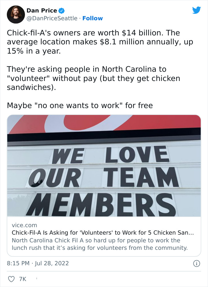 "We Are Looking For Volunteers For Our New Drive Thru": Chick-Fil-A Faces Backlash For Their Despicable Volunteer Search "We Are Looking For Volunteers For Our New Drive Thru": Chick-Fil-A Faces Backlash For Their Despicable Volunteer Search