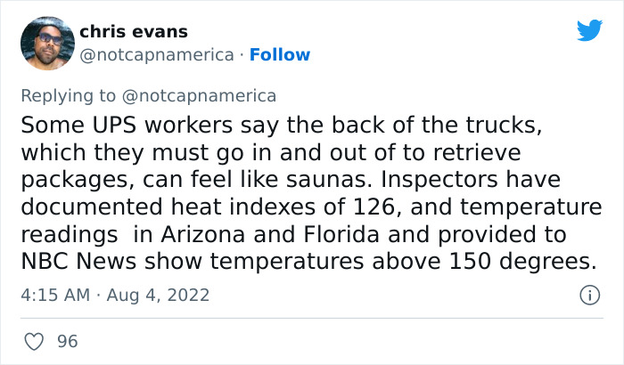 "120+ Temperatures": UPS Drivers Demand Change After Showing Heat Levels In Their Trucks "120+ Temperatures": UPS Drivers Demand Change After Showing Heat Levels In Their Trucks