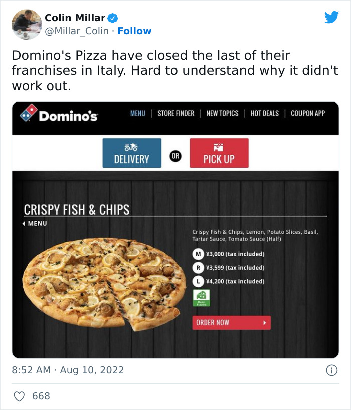 Folks React To Domino’s Pizza Closing Its Doors To The Last Store In Italy After Failing To Impress Locals - 6