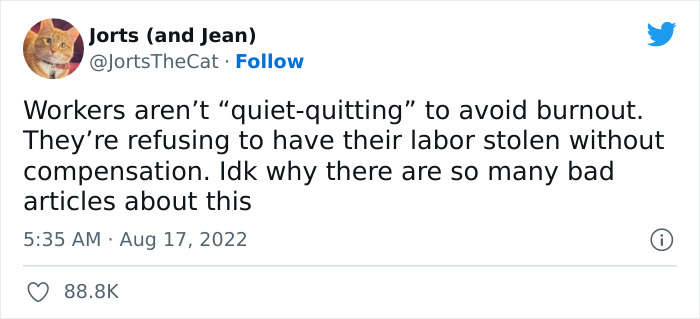 Employees Stop Going Above And Beyond At Work And Join "Quiet Quitting" Trend, But Bosses Are Not Happy Employees Stop Going Above And Beyond At Work And Join "Quiet Quitting" Trend, But Bosses Are Not Happy