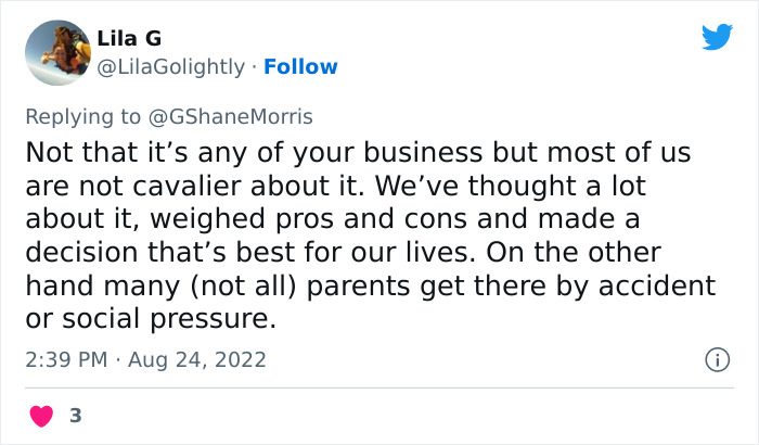 "What Do You Do At That Point?": Guy Wonders What People Who Don't Want Kids Will Do When They're 40, And The Internet Responds "What Do You Do At That Point?": Guy Wonders What People Who Don't Want Kids Will Do When They're 40, And The Internet Responds