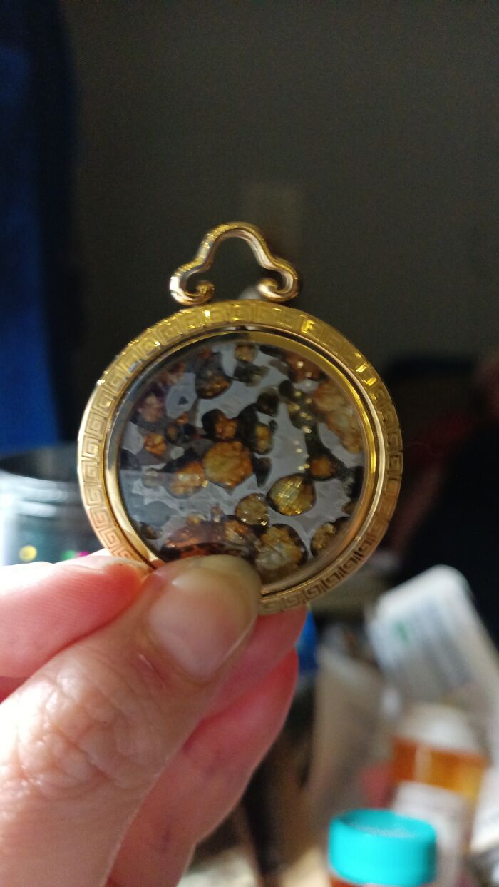 Slice Of Meteorite Necklace