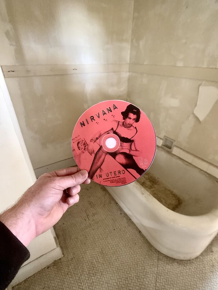 Nirvana's In Utero Liner Artwork. Original Photo Taken In 1992 By Kurt Cobain