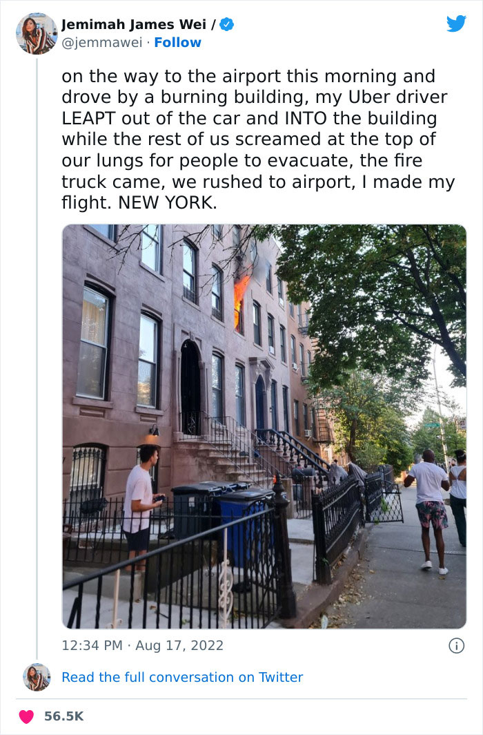 Heroic Uber Driver Goes Viral For Rushing Into Burning Building To Evacuate Residents And Still Getting His Passenger To The Airport In Time Heroic Uber Driver Goes Viral For Rushing Into Burning Building To Evacuate Residents And Still Getting His Passenger To The Airport In Time