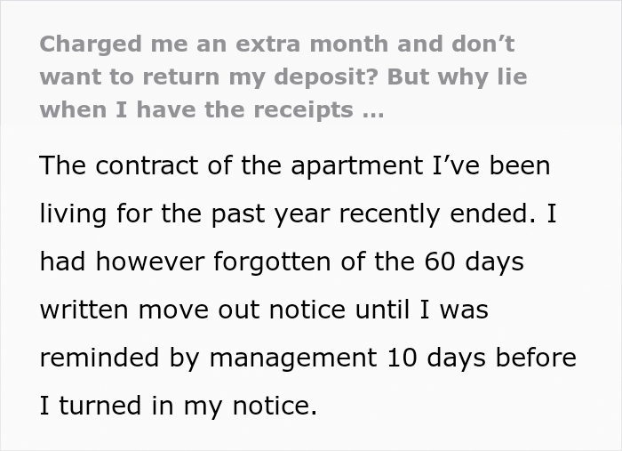Property Management Refuse To Return Deposit And Charge For An Extra Month, Regret It When Tenant Exposes Their Lies - 2