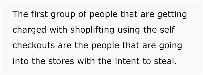 Text discussing shoplifting charges related to self-checkouts in supermarkets. - 4