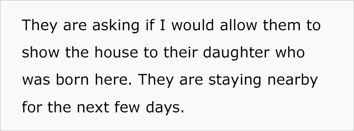 Woman Asks People Online If She&rsquo;d Be A Jerk To Not Allow Previous Homeowners To Visit Her Home As They Are Complete Strangers To Her