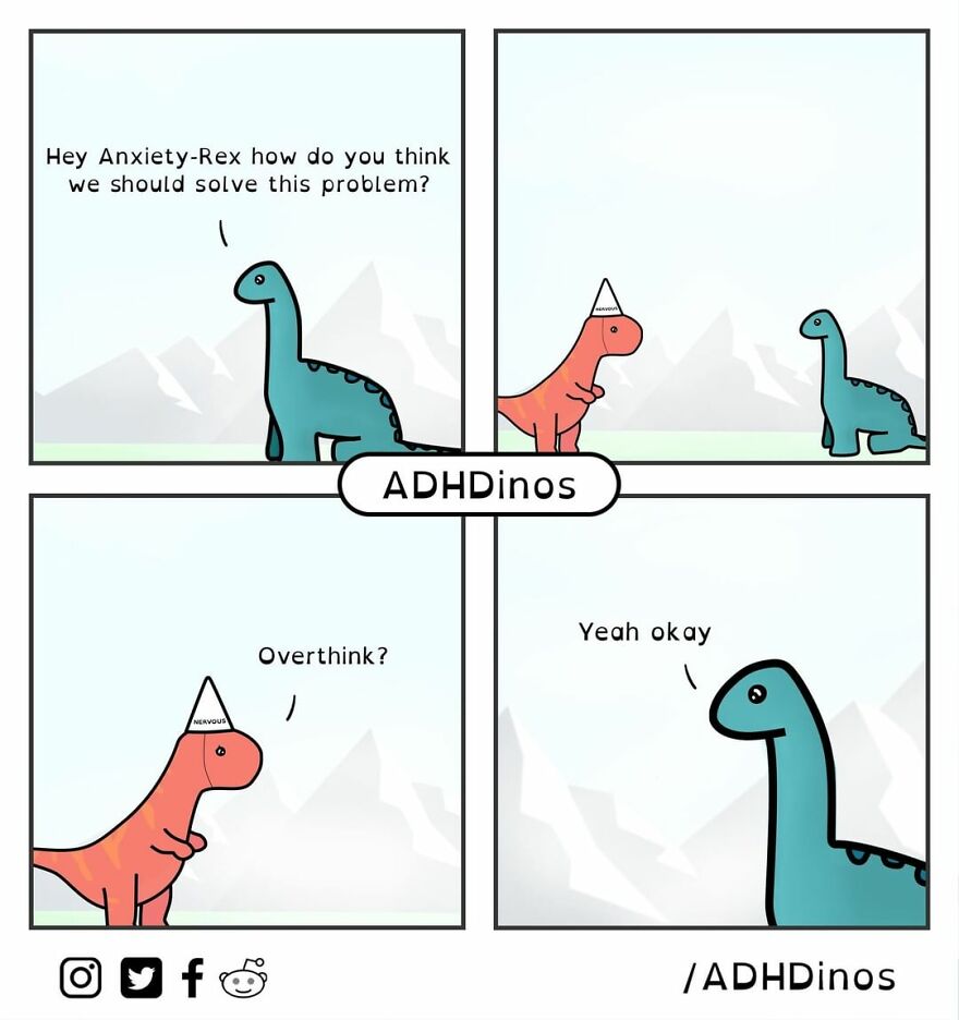 Artist Illustrates Everyday Life With Adhd Through Relatable Dinosaur Illustrations (32 New Pics)