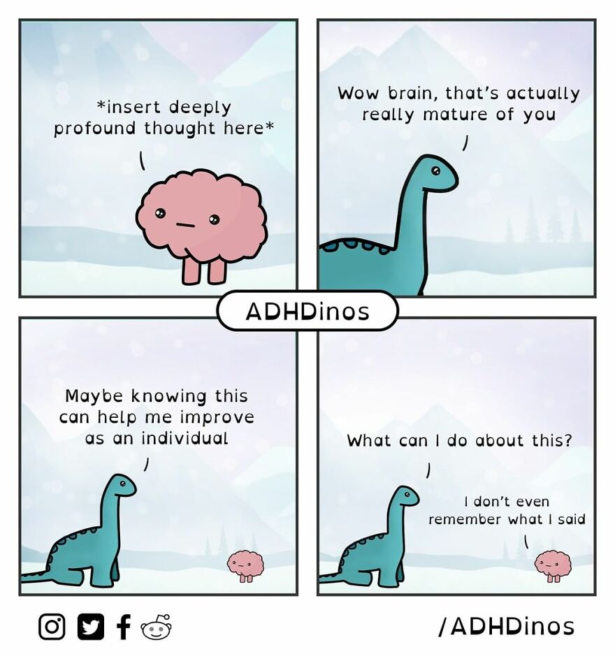 Artist Illustrates Everyday Life With Adhd Through Relatable Dinosaur Illustrations (32 New Pics)