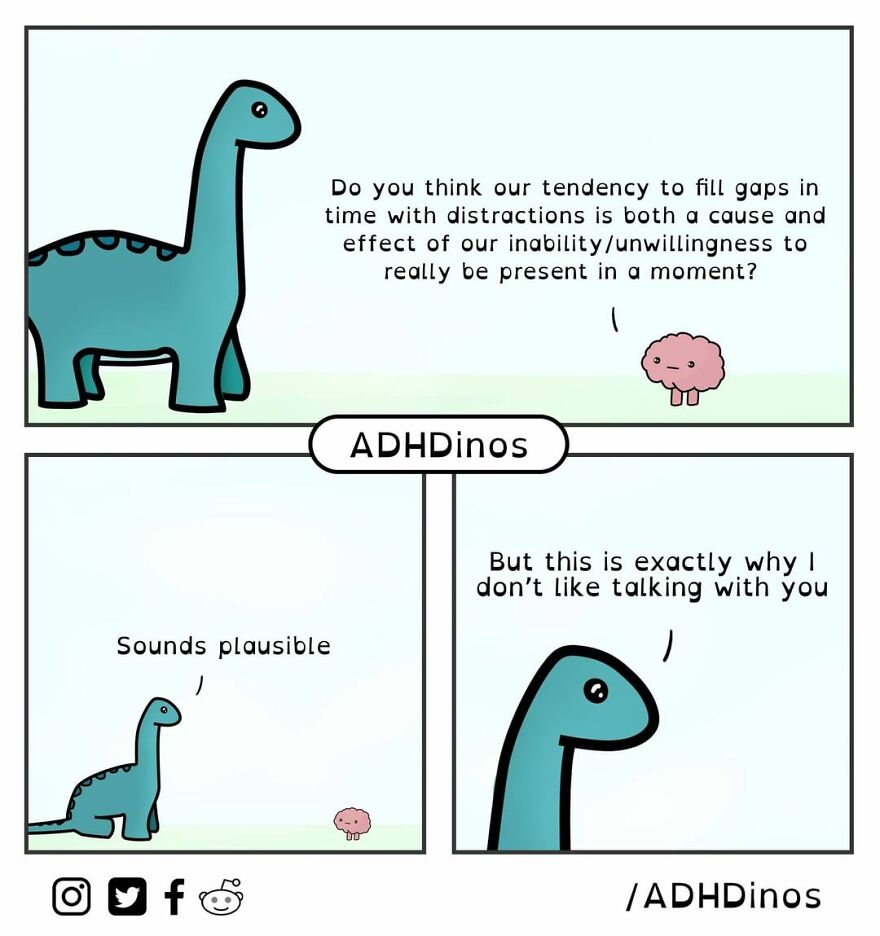 Artist Illustrates Everyday Life With Adhd Through Relatable Dinosaur Illustrations (32 New Pics)