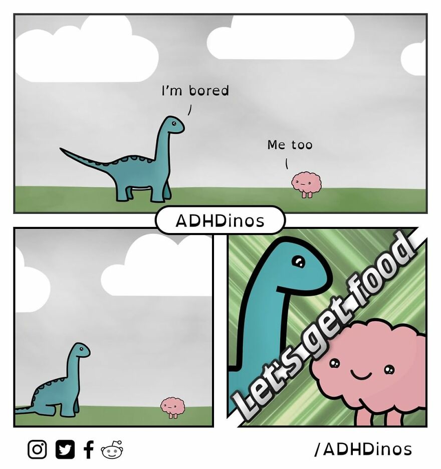 Artist Illustrates Everyday Life With Adhd Through Relatable Dinosaur Illustrations (32 New Pics)