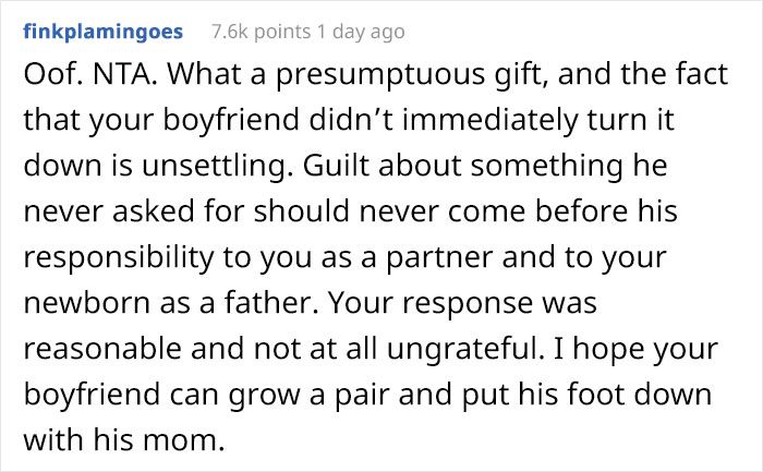 Woman Asks If She Was Wrong To Make Boyfriend's Mom Cry After She Gave Her Son A Paternity Gift