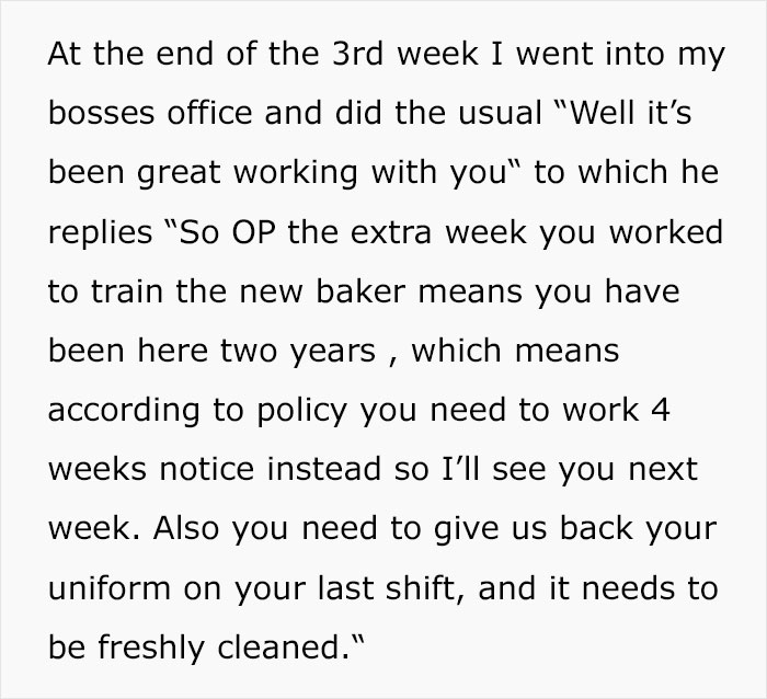 Management Hopes To Con A 14-Year-Old Into Working A Few Weeks More, Guy Maliciously Complies And Outsmarts Him - 5
