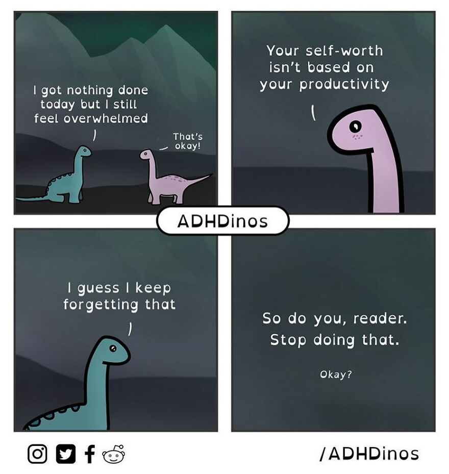 Artist Illustrates Everyday Life With Adhd Through Relatable Dinosaur Illustrations (32 New Pics)