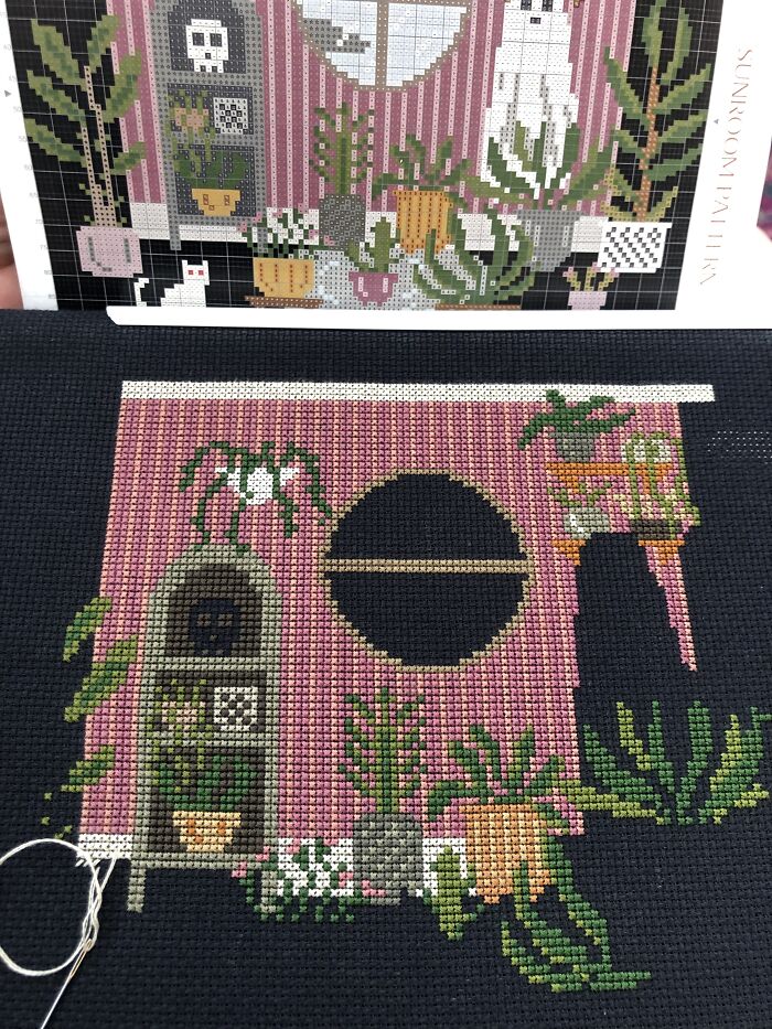 A Little Creepy Cross Stitch I’m Working On