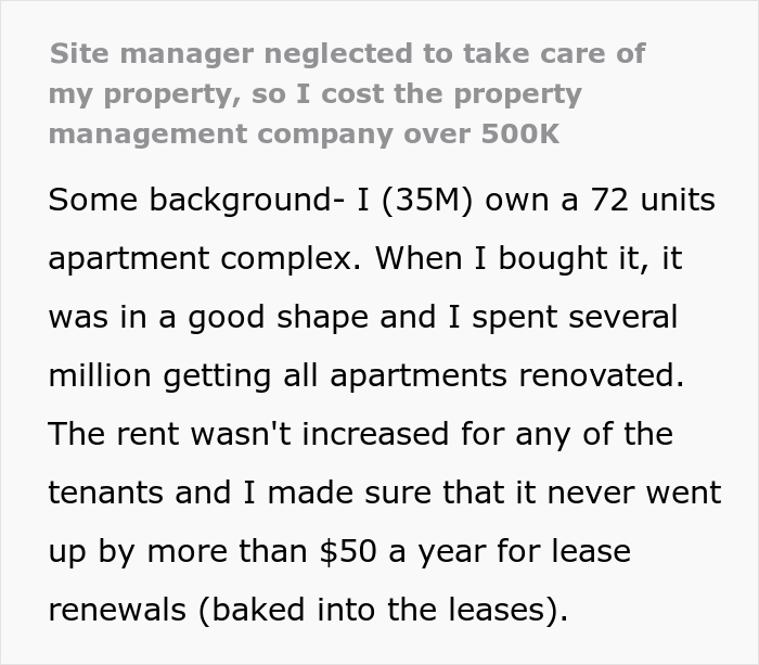 Apartment Complex Owner Pulls ‘Nuclear Revenge’ On The Site Manager Who Was In Charge Of His Property But Neglected It Instead - 1
