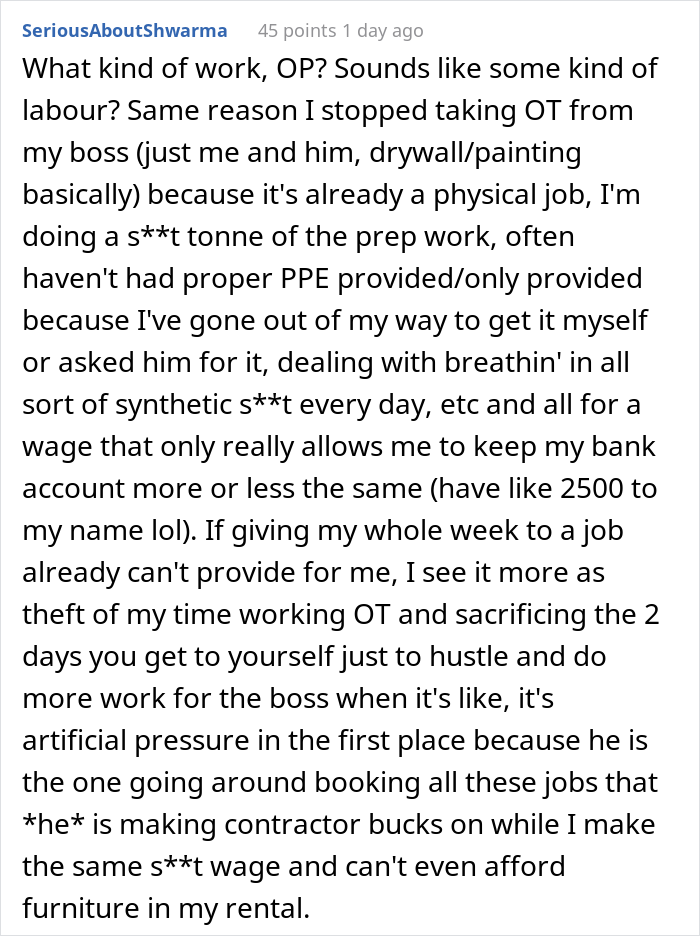 Boss Wants To Fire This Person Because They Don&rsquo;t Want To Work More Than 60 Hours A Week