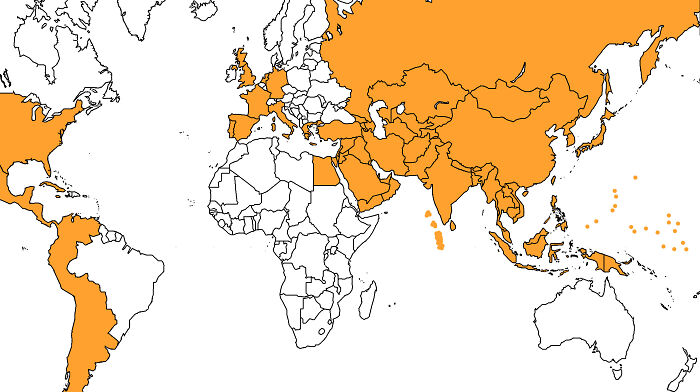 Countries Mentioned Atleast Once In My History Books