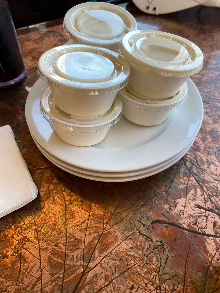 Told Waitress We Like Blue Cheese With Wings And She Gave Us 6