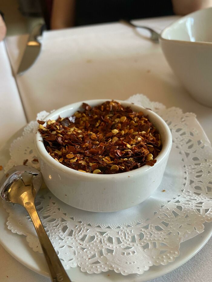 Asked For Some Crushed Pepper To Top My Pasta