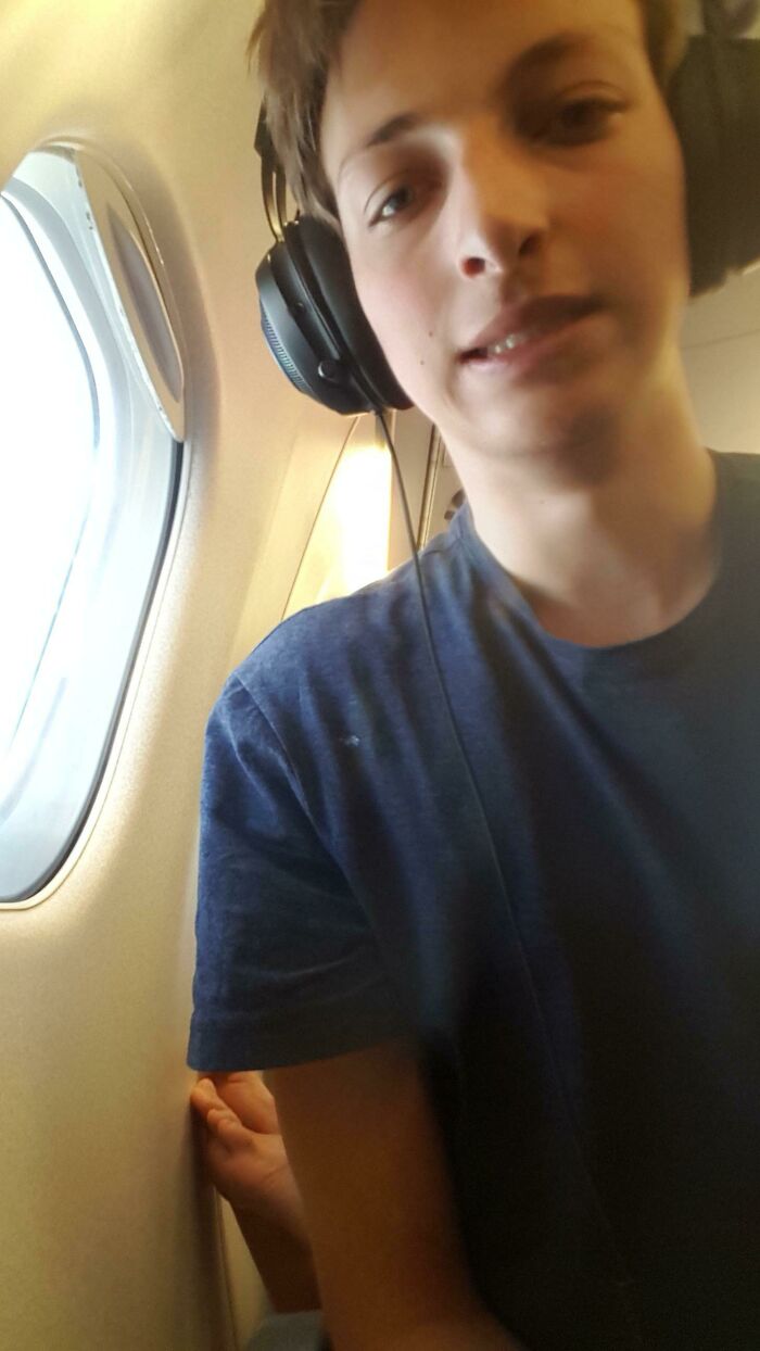 Elderly Lady Behind Me On A Flight. Even After Asking Nicely, She Wouldn't Move Them And Told Me To Try Meditation To Calm Down