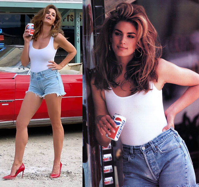 Cindy Crawford At 55 Recreating Her 1992 Pepsi Ad.