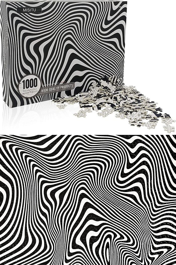 Black White Striped Lines